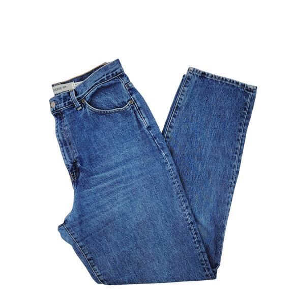 GAP Reverse Fit Y2K High Waist 100% Cotton OG Mom Jeans - Size 14L - Picture 1 of 8